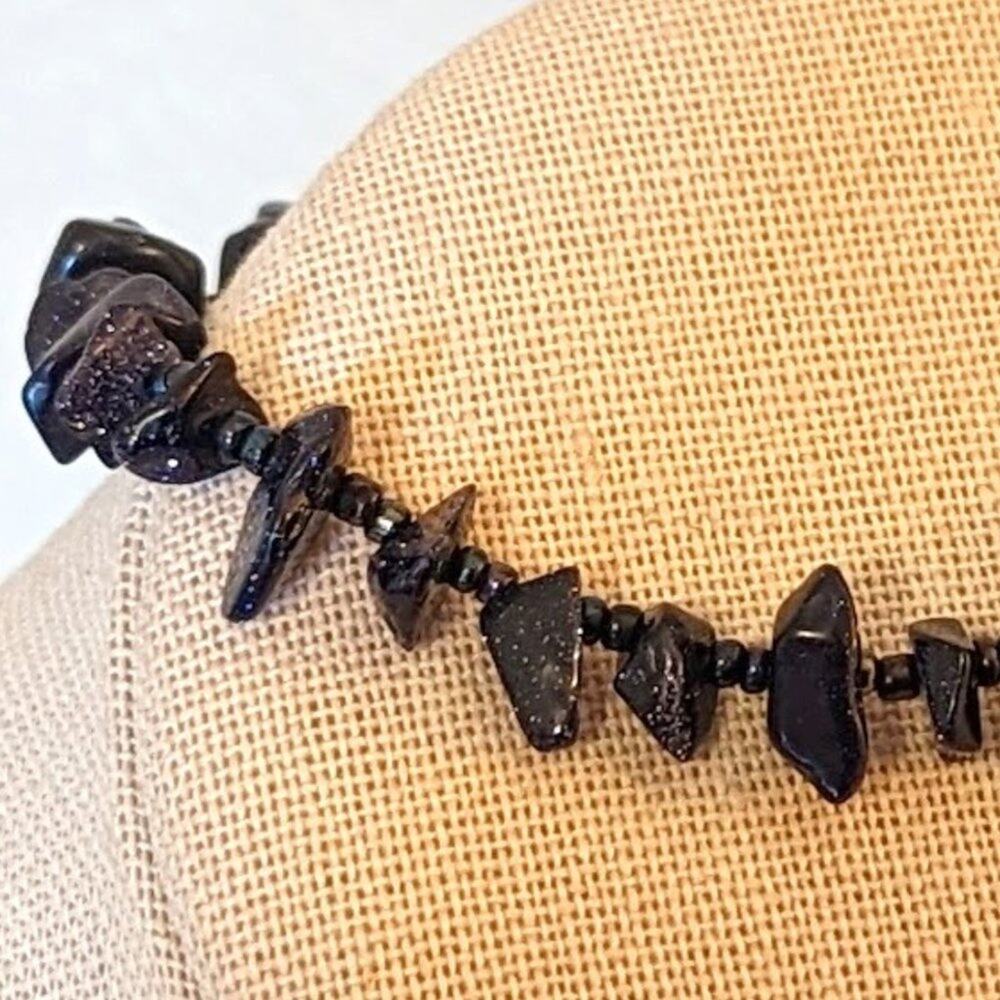 Blue Goldstone Anklet or Bracelet